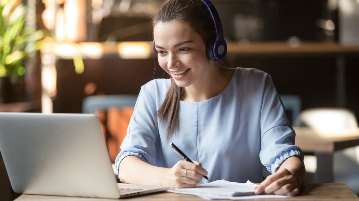 Teaching through computer.